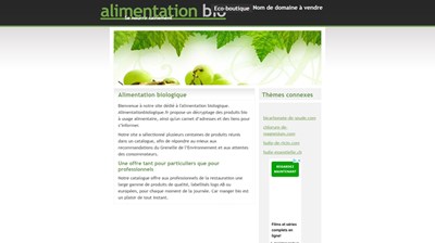 alimentation bio