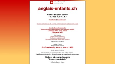 Ecole Montessori à Lausanne