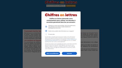 Apprendre à écrire facilement des chiffres en lettres en français