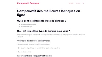 comparatif banques