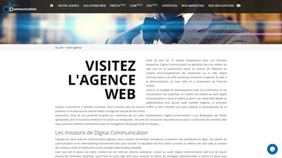 Création de site web à l'agence web Digital Communication en Tunisie