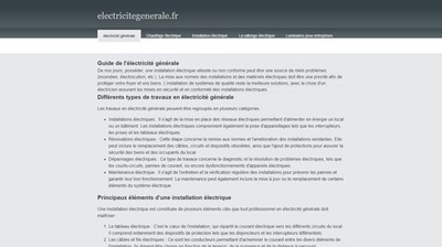 guide de l'electricite