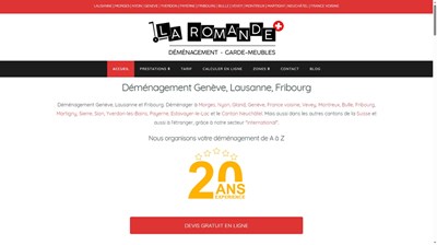 Société de déménagements et garde meubles - La Romande