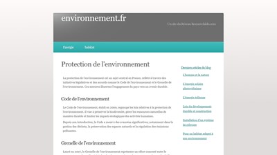 l'environnement