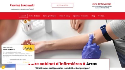 Infirmière pour prise de sang à Arras, Caroline Zakrzewski