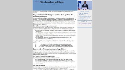 site politique