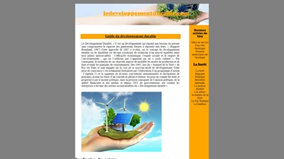 infos sur le developpement durable