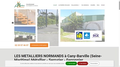 Les Metalliers Normands à Cany-Barville : Métallerie, ferronerie, Serrurerie