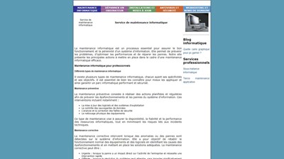 la maintenance informatique