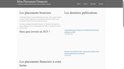 mon placement financier