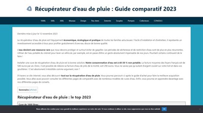 Récupérateur d'eau de pluie : Guide comparatif du meilleur