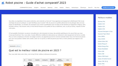 Comparatif et guide d'achat des meilleurs robots piscine