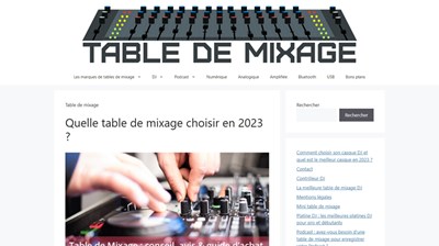 tout sur la table de mixage