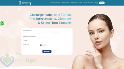 Chirurgie esthetique Tunisie:Tarifs interventions prix tout compris(Devis gratuit)