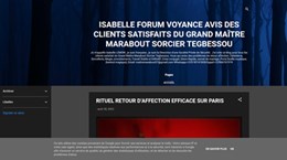 ISABELLE FORUM VOYANCE AVIS DES CLIENTS SATISFAITS DU GRAND MAÎTRE MARABOUT SORCIER TEGBESSOU