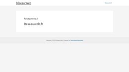 Reseauweb.fr : Créer un site internet professionnel