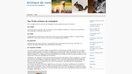 les animaux de compagnie