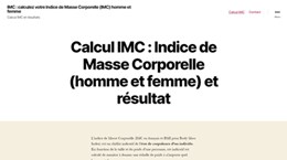 le calcul de l'IMC