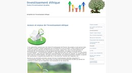 infos sur l'investissement ethique